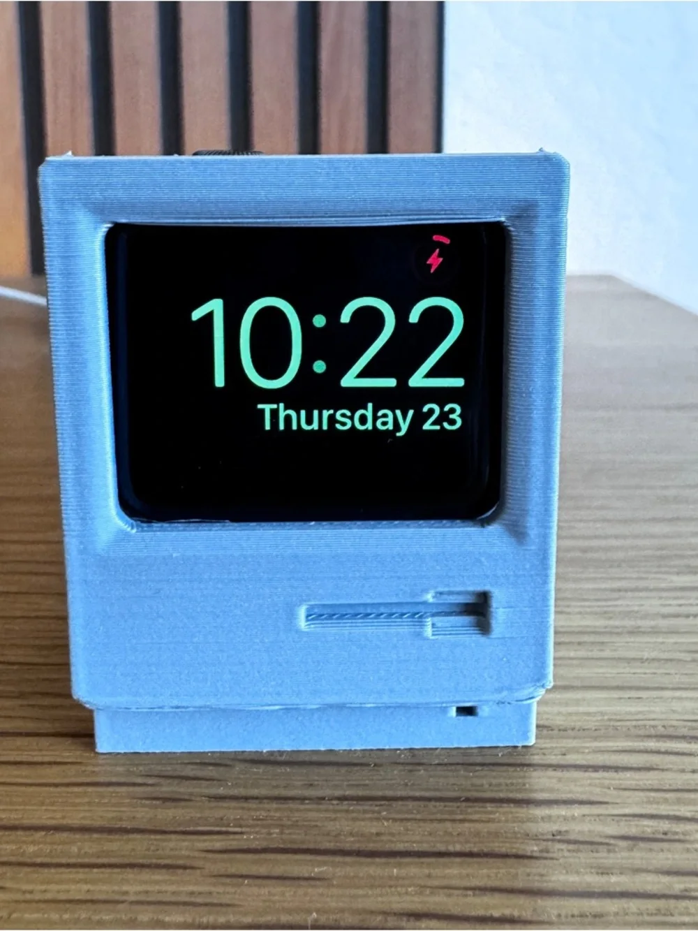 Retro Macintosh Apple Watch Charging Stand Dock Matte Gray